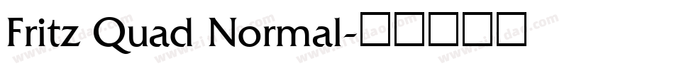 Fritz Quad Normal字体转换